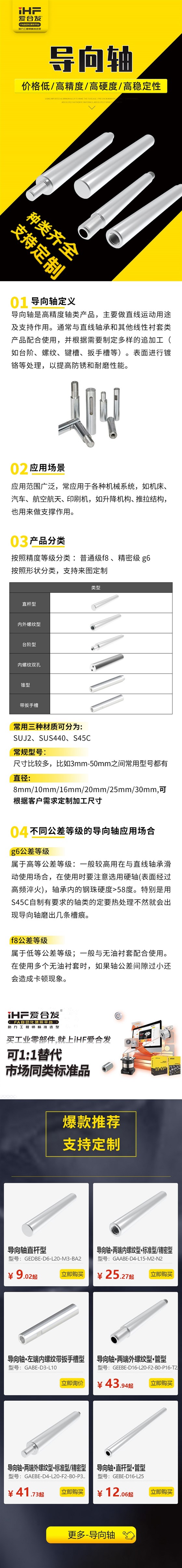 帶你了解不同公差等級(jí)的導(dǎo)向軸應(yīng)用場(chǎng)合！