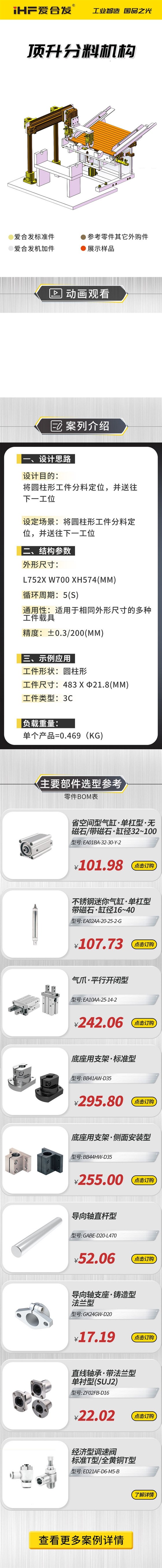 愛合發(fā)：案例介紹，頂升分料機構(gòu)！